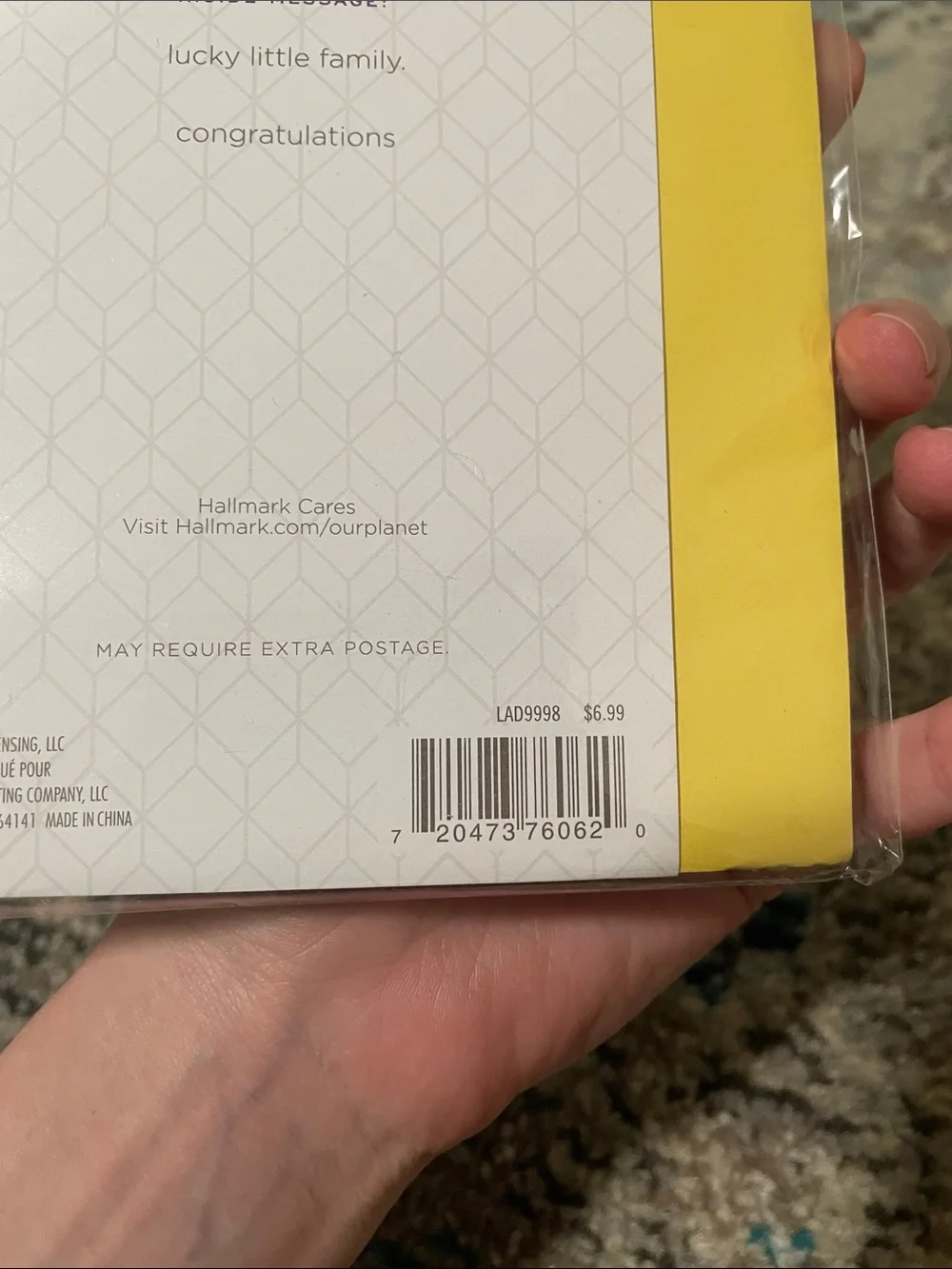 🖤5/$25 hallmark card & envelope baby